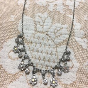 Silver floral necklace